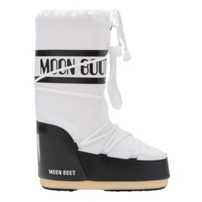 Abbildung von Moon Boot ICON Unisex Schnürstiefel, Größe: 42 44, Black/white Schuhe
