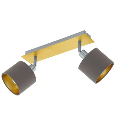 Abbildung von Eglo 97537 LED VALBIANO messing gebürstet, nickel matt cappuccino, gold L:32cm B:7cm
