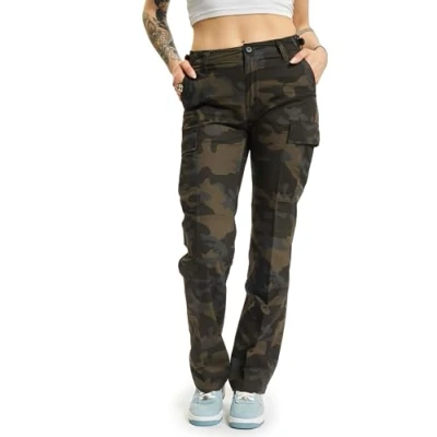 Abbildung von Brandit BDU Ripstop Cargohose, Damen, Größe: 30, Dark camouflage