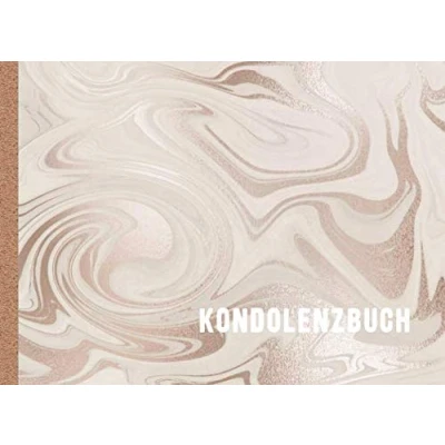 Abbildung von Kondolenzbuch: Trauerbuch Zum Ausfüllen, Liniert Aufrichtige Anteilnahme Gästebuch / Gedenkbuch Beerdigung Trauerfeier Beileidsbuch Trauer Buch Pastell Marmoriert