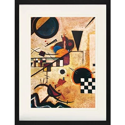 Abbildung von 1art1 Wassily Kandinsky Poster Gegenklänge, 1924 Gerahmtes Bild Mit Edlem Passepartout Wand Bilder Im Bilderrahmen 80x60 cm
