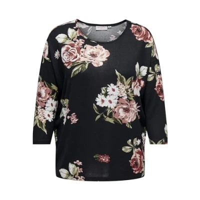 Abbildung von Only Carmakoma Damen Caralba 3/4 Noos Top, Black, Small