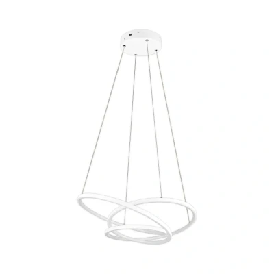 Abbildung von LED Hängeleuchte Darvin, Länge 64 cm, weiß matt, Metall, CCT