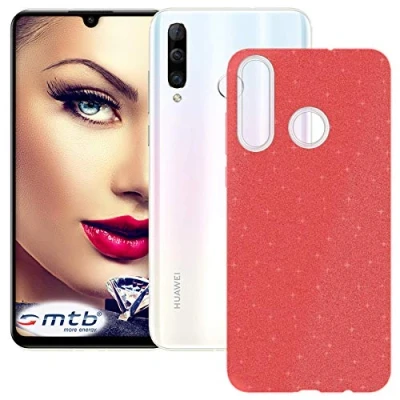 Abbildung von mtb more energy® TPU Hülle Shine für Huawei P30 Lite / New Edition (6.15&#039;&#039;) Rot Glitzer Effekt flexibel Schutzhülle Case Cover Tasche