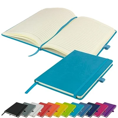 Abbildung von A5 Notizbuch neu liniert Hardcover Tagebuch Notizblock Notizen (blaugrün)