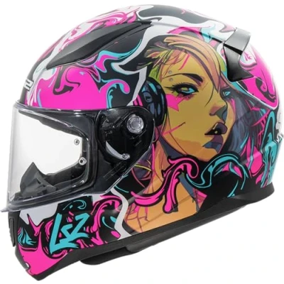 Abbildung von LS2, Integraler Motorradhelm RAPID II CYBERG Matt Purple Cyan, XS
