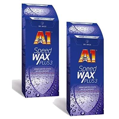 Abbildung von ILODA 2X 500ml Dr. Wack A1 Speed Wax Plus 3, Auto Hartwachs, Wachs, Lackschutz, Lackversiegelung, Carnauba Wachs mit extrem langanhaltenden Wasser Abperl Effekt für alle Lacke