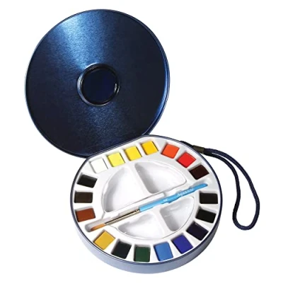 Abbildung von Daler Rowney Aquarell Aquafine Travel Dose, 1 Stück (1er Pack), Blau,Weiß