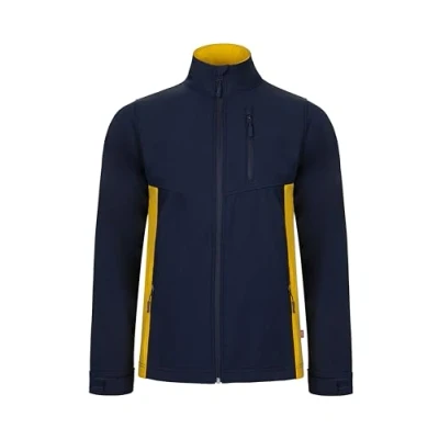 Abbildung von VELILLA Unisex Softshelljacke zweifarbig, Marineblau und Gelb, XL