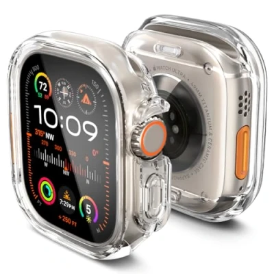 Abbildung von Spigen Ultra Hybrid Hülle Kompatibel mit Apple Watch 2 (2023) / (2022) 49mm Kristallklar