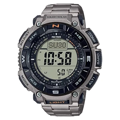 Abbildung von CASIO PRO TREK Chronograph, Quarzuhr, Armbanduhr, Herrenuhr, Solar, Stoppfunktion, Weltzeit