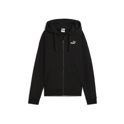 Abbildung von Puma ESS Small No. 1 Logo Comfort Hoodie Mit durchgehendem Reißverschluss Damen Plain Black Größe: S