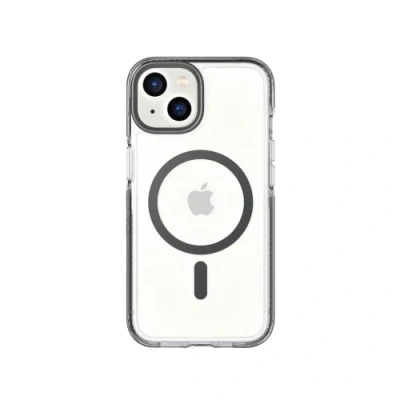 Abbildung von tech21 iPhone 14 Evo Crystal Kompatibel mit MagSafe® Stoßdämpfende &amp; Kratzfeste Klare Handyhülle 4,8 m FlexShock Multi Drop Schutz