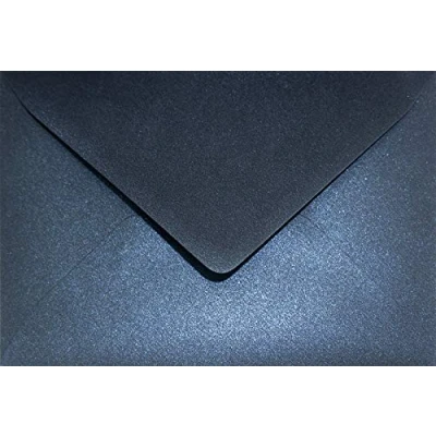 Abbildung von Netuno 25 Briefumschläge Perlmutt Dunkel Blau DIN B6 125x 175 mm 120g Aster Metallic Queens Blue glänzende Umschläge schön edel Kuverts Perlglanz Einladungs