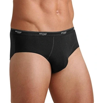 Abbildung von Sloggi Herren Mens Basic Midi 2p Slip, Schwarz, 7 EU