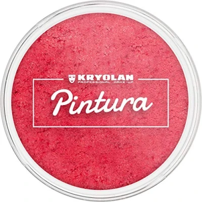 Abbildung von Kryolan Pintura Water Color Schminke 25ml, Farbe: Pearl Pink, Waschbar, Vegan, ohne Parfüm, Parabene, Glutenfrei ideal für Kinder, Party, Karneval, Fasching &amp; Halloween