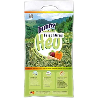Abbildung von Bunny Nature FrischGras Heu VITAL GEMÜSE, Heu, 500 g, Zwergkaninchen, Rote Bete, Paprika, Pastinaken (Gemüse 6%), Tasche