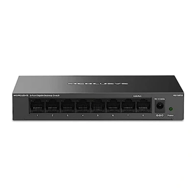 Abbildung von Mercusys MS108GS 8 Ports Gigabit Netzwerk Switch, Unmanaged LAN Switch Plug and Play, Metallgehäuse, Lüfterlos