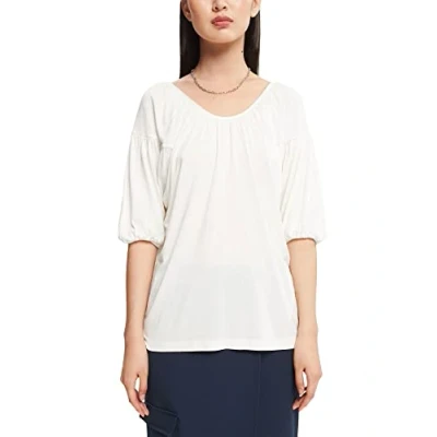 Abbildung von ESPRIT Damen 082EO1K311 T Shirt, 110/OFF White, XL