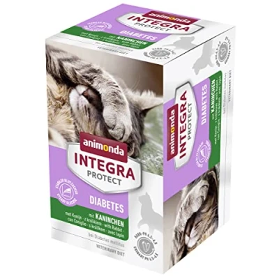 Abbildung von animonda INTEGRA PROTECT Katzenfutter nass Diabetes Kaninchen (6 x 100g), vom Tierarzt empfohlen bei mellitus, mit Veterinären entwickeltes Diätalleinfutter für erwachsene Katzen