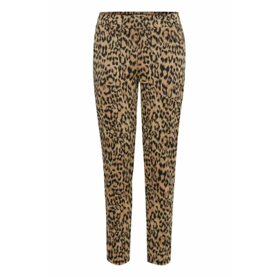 Abbildung von ICHI Ihkate Jogginghose, Damen, Größe: Medium, Leopard jaquard