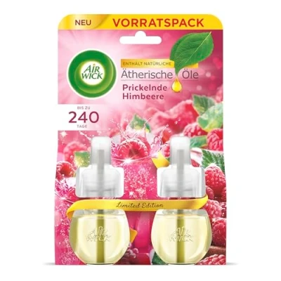 Abbildung von Air Wick Duftstecker Nachfüller Duo Duft: Pfingstrose und Jasminblüte Floral fruchtiger Raumduft für die Steckdose 2x 19ml Duftölflakon