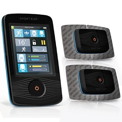 Abbildung von SPORT ELEC Erwachsene Elektro Stimmulationsgerät Wireless Technologie Free Action, Weiß/Blau/Grau, Standard
