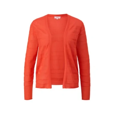 Abbildung von s.Oliver MIT Musterstruktur Strickjacke, Damen, Größe: 34, Orange