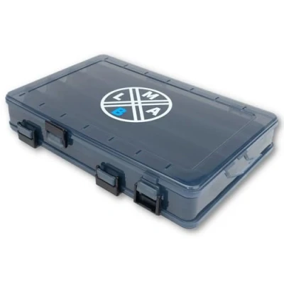 Abbildung von LMAB Köderbox Tackle Box Hardbait 3 Größen Wobbler Box, Angelbox für doppelseitig, Wobblerbox, Angelköder (L Lange Teilung 27x18x5 cm)