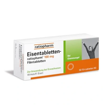 Abbildung von Eisentabletten ratiopharm 100 mg 50 St