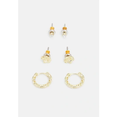 Abbildung von Pilgrim Emanuelle 3 PACK Ohrringe goldcoloured, Damen, Größe: One Size, Gold coloured