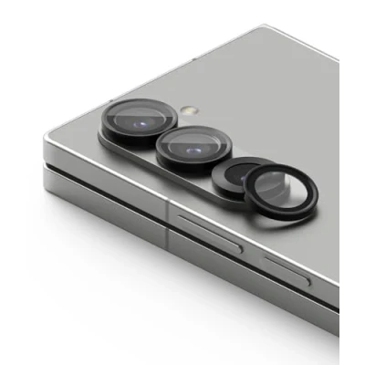 Abbildung von Ringke Camera Lens Frame Glass Kompatibel mit Samsung Galaxy Z Fold 6 (2024), Leichtgewicht Kameraobjektivschutz Gehärtetes Glas Aluminiumrahmen Black