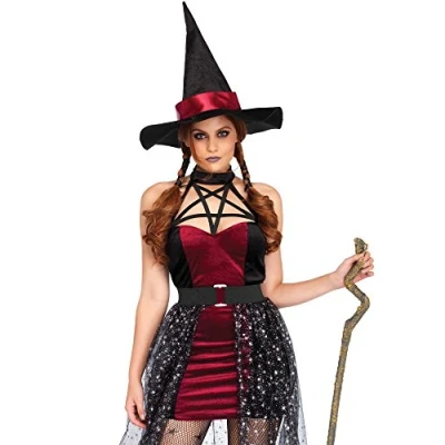 Abbildung von LegAvenue Damen Celestial Witch Kostüme, Burgundy, Black, XL