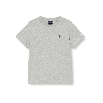 Abbildung von Champion Jungen Legacy Basics B s Crewneck T Shirt, Hellgrau meliert, 7 8 Jahre