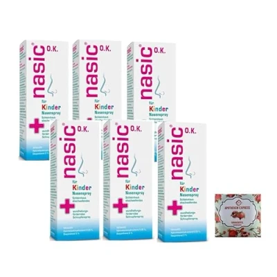Abbildung von Nasic für Kinder Nasenspray O.K. 10 ml Set mit 6 x inkl. einer Handcreme ODER Handseife der West Apotheke (Apothekenexpress)