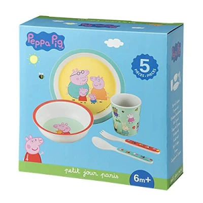 Abbildung von Petit Jour Paris Geschirrset Peppa Pig Um wie die Erwachsenen zu essen PI701K