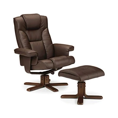 Abbildung von Julian Bowen Malmo Ruhesessel mit Hocker, Braun