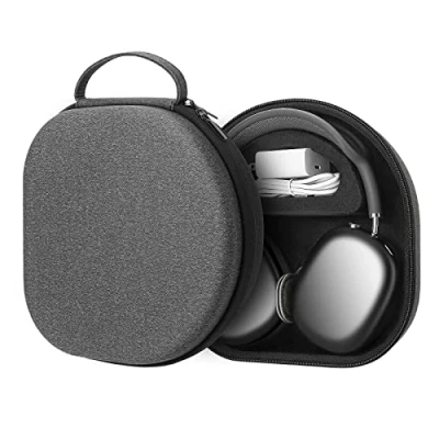 Abbildung von Yinke Smart Schutzhülle für Apple AirPods Max, unterstützt den Schlafmodus, Hartschalen Organizer, tragbare Reiseabdeckung, Aufbewahrungstasche (dunkelgrau)