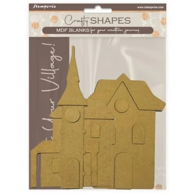 Abbildung von Stamperia MDF Crafty Shapes Blanks Silent Sea Village Tower Landscape (17pcs) (KLSM48)