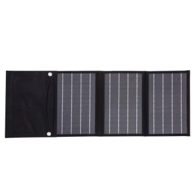 Abbildung von Technaxx 21W Solar Ladegerät mit USB Anschluss für das Handy, Powerbank, Tablet, andere Perfekt Wanderungen, Camping und Outdoor Ladetasche TX 207