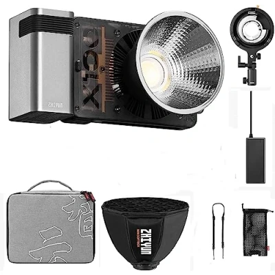 Abbildung von ZHIYUN MOLUS X100 Pro 100W COB LED Videolampen zweifarbige permanente Ausgangsbeleuchtung 2700K 6500K, Bluetooth Anwendungssteuerung, Bowens Installationskit, DC/PD Stromversorgung