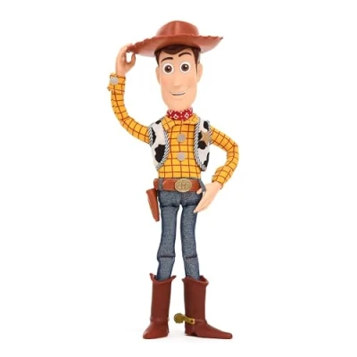 Abbildung von Disney Store Official Pixars Toy Story Sheriff Woody Interaktive sprechende Actionfigur 39 cm/15&quot; Cowboy Puppe mit Zugband Über 15 englische Sätze Ab 3 Jahren