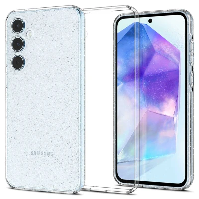 Abbildung von Samsung Galaxy A55 Hülle Silikon Spigen Backcover/Soft Case Handyhülle Transparent