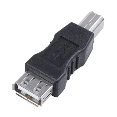 Abbildung von ZDdo USB Druckeradapter Typ A weiblich zu B maennlich Adapter Schwarz Silber Ton