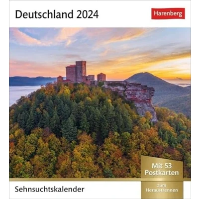 Abbildung von Deutschland Sehnsuchtskalender 2024. Reise Kalender mit 53 hochwertigen Postkarten der schönsten Plätze Deutschlands. Postkartenkalender 16 x ... (Sehnsuchtskalender von Harenberg)
