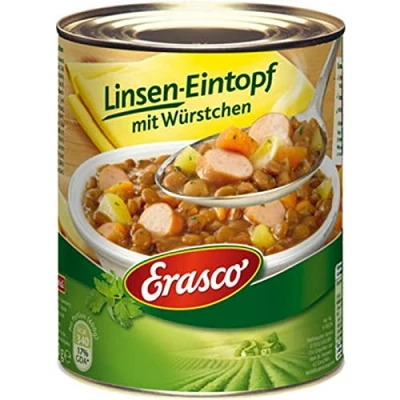 Abbildung von Erasco Linsen Eintopf Mit Würstchen ( 800g) (6er Pack) In rund 5 Minuten fertig viel Gemüse Ohne Schnickschnack einfach lecker