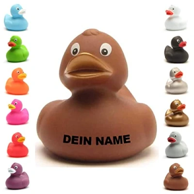 Abbildung von Badeente personalisierbar (braun)