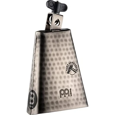 Abbildung von Meinl Percussion Hammered Timbales Cowbell Mittelgroßes Aufschlagidiophon Länge 6,25 Zoll Montierbar Handgehämmert Stahl, Silber (STB625HH S)