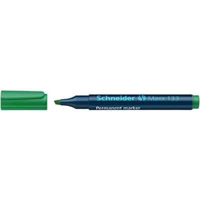 Abbildung von Schneider Maxx 133 Permanent Marker mit Keilspitze (Strichstärke: 1 4 mm, nachfüllbar) 10er Packung grün