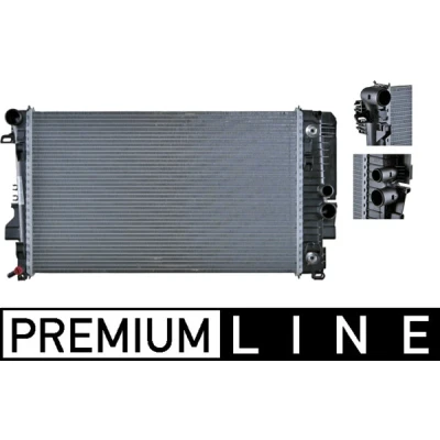 Abbildung von MAHLE ORIGINAL CR 1173 000P Kühler, Motorkühlung für Fahrzeuge mit/ohne Klimaanlage 650 396 32 Kühlrippen gelötet MERCEDES BENZ: Viano, Vito Bus